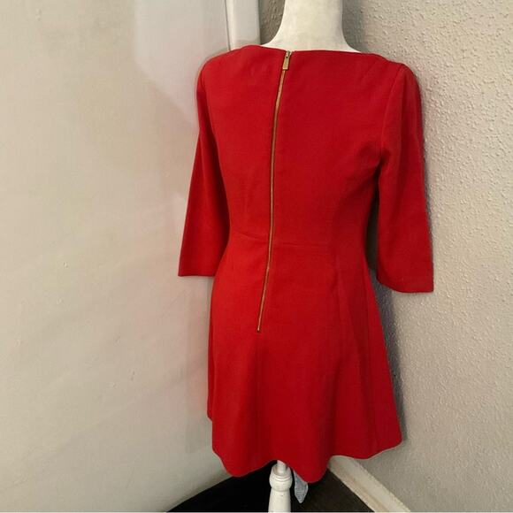 Vince Camuto Coral Women’s Dress Fit & Flare Boat Neck 6 with Pockets Classic - Picture 3 of 7